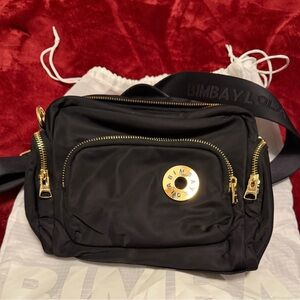 Bimba Y Lola Black Bag with Gold Details